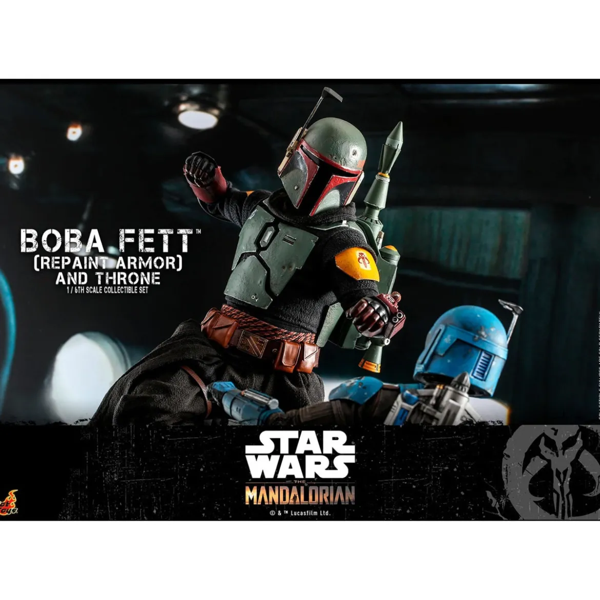 Star Wars: The Mandalorian - Boba Fett Actionfigur 1:6 Repaint Armor and Throne Special Edition