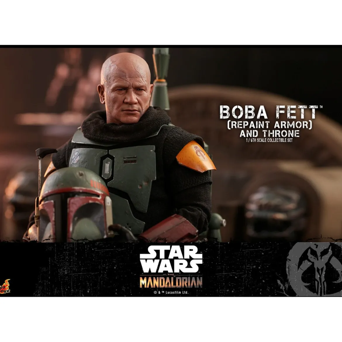 Star Wars: The Mandalorian - Boba Fett Actionfigur 1:6 Repaint Armor and Throne Special Edition