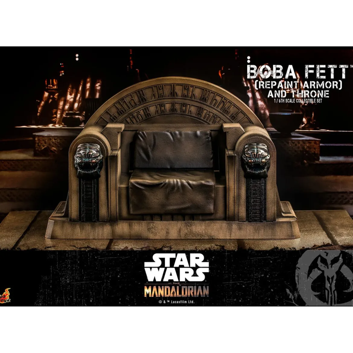Star Wars: The Mandalorian - Boba Fett Actionfigur 1:6 Repaint Armor and Throne Special Edition