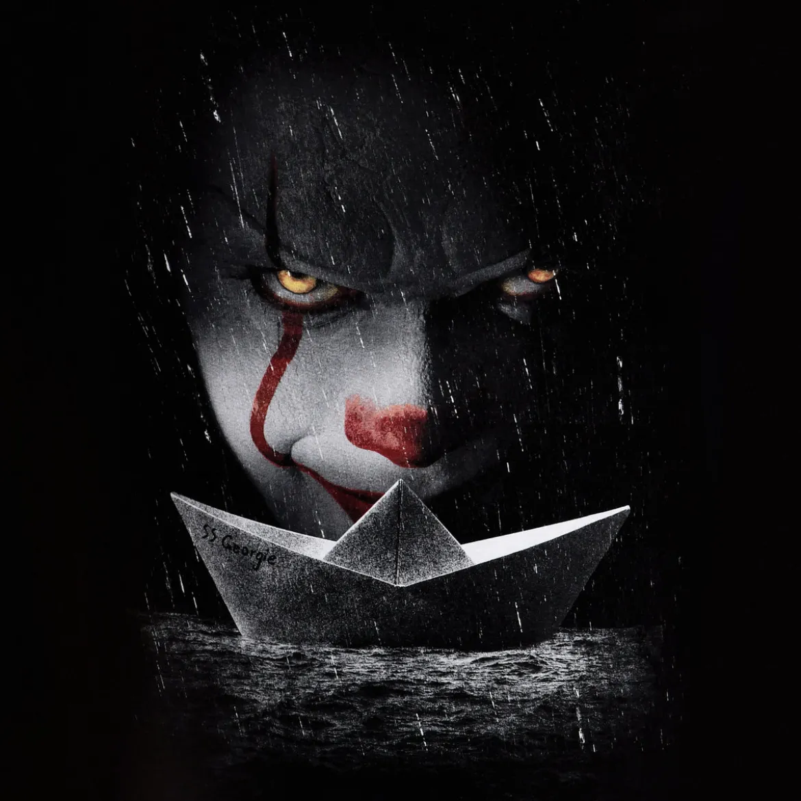 Stephen Kings ES - Pennywise Papierboot T-Shirt schwarz