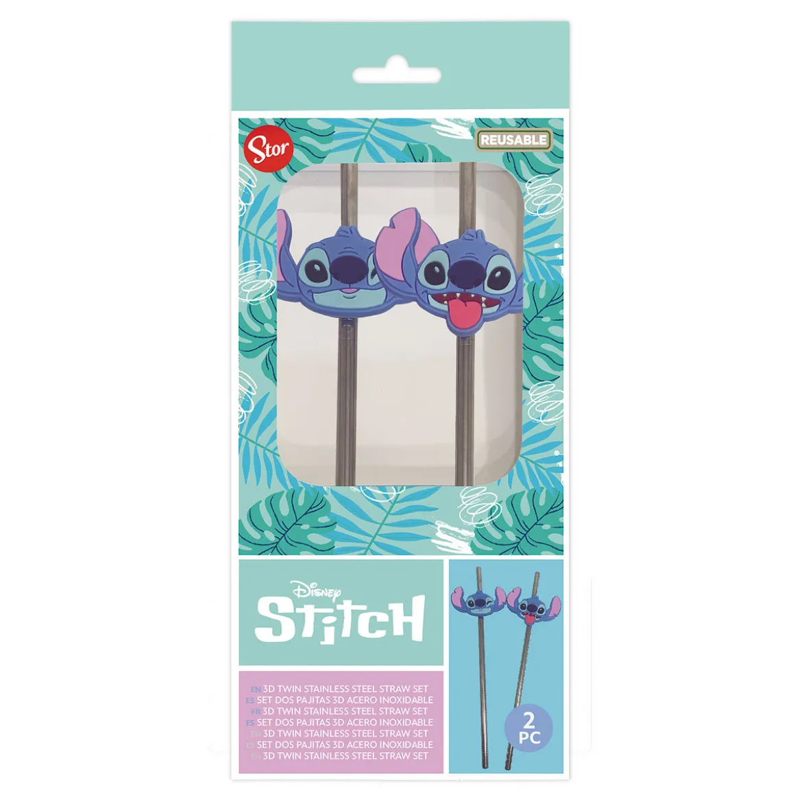 Stitch Aloha Strohhalme 2er Set - Lilo & Stitch