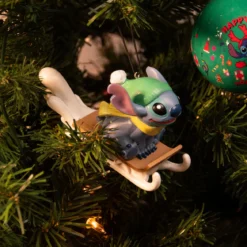 Stitch mit Schlitten Weihnachtsbaum-Schmuck - Lilo & Stitch