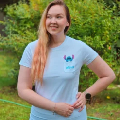 Stitch Pocket T-Shirt weiß - Lilo & Stitch