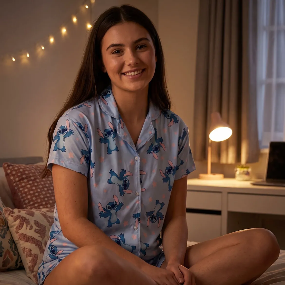 Stitch Pyjama kurz Damen - Lilo & Stitch
