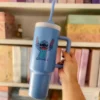 Stitch To Go Becher mit Strohhalm - Lilo & Stitch