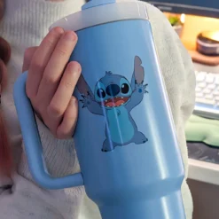 Stitch To Go Becher mit Strohhalm - Lilo & Stitch