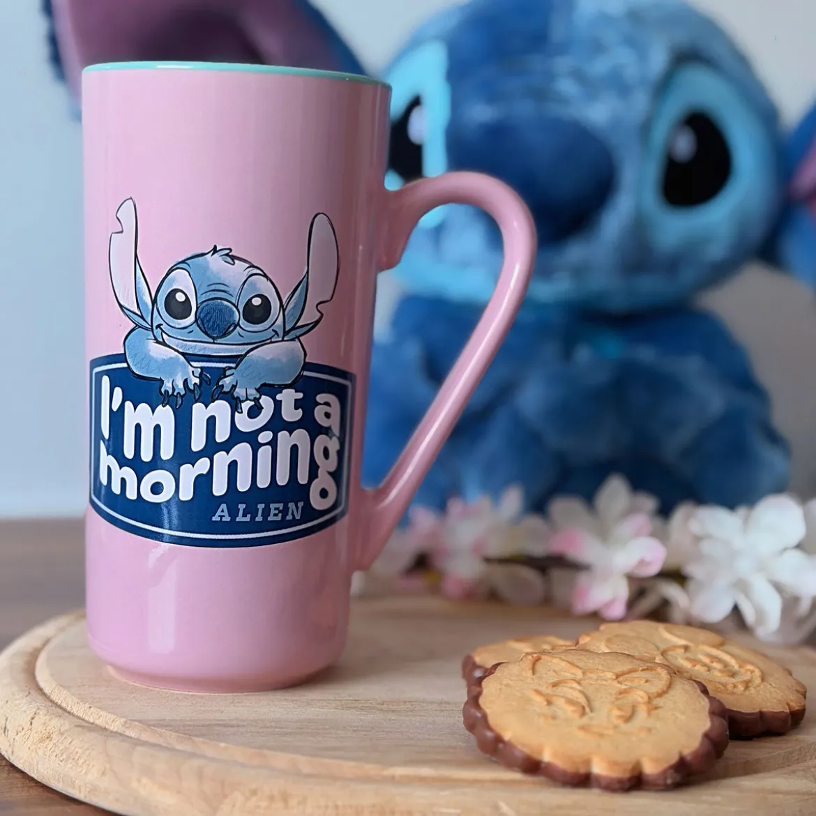 Stitch und Angel I'm Not A Morning Tasse - Lilo & Stitch