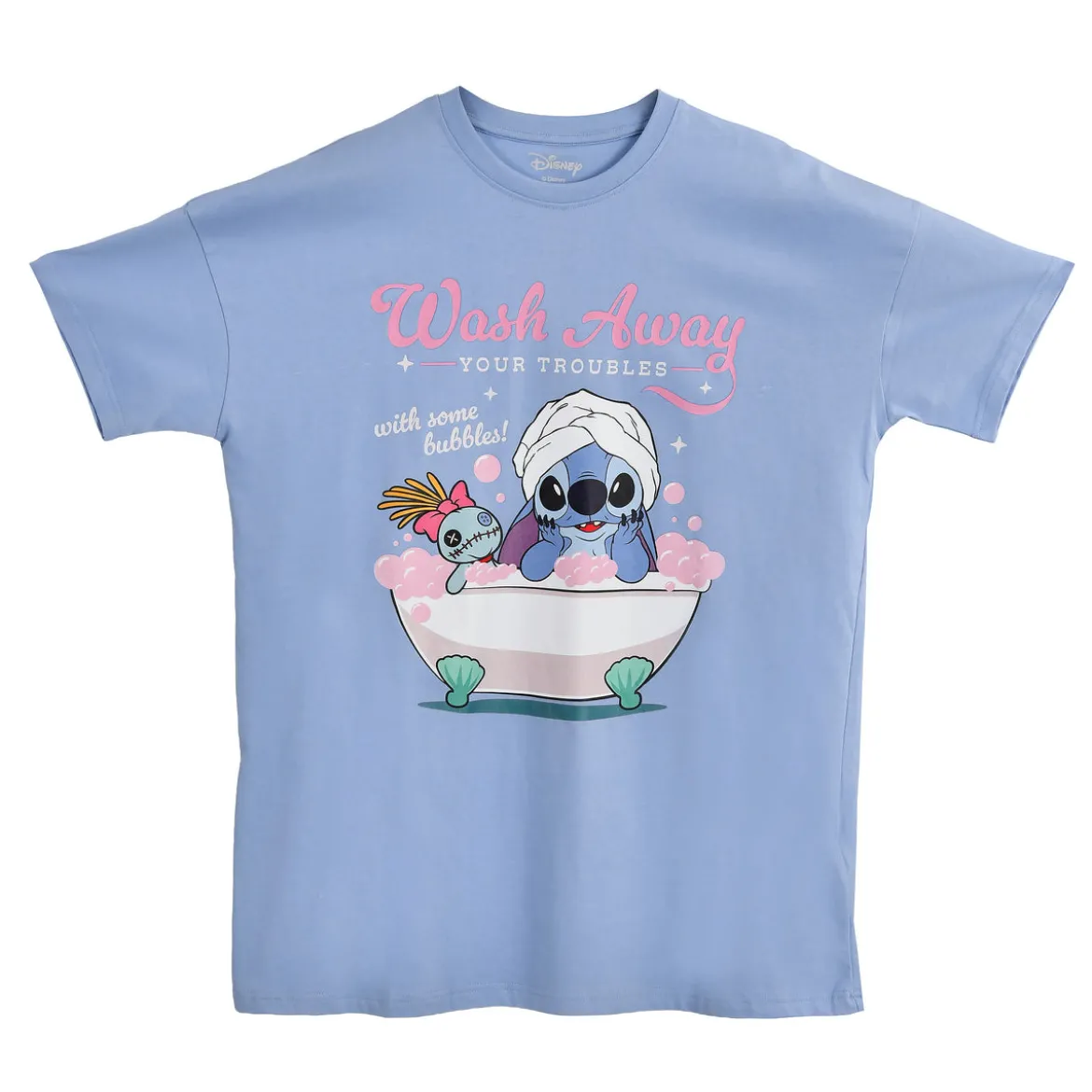 Stitch Wash Away Longshirt blau - Lilo & Stitch