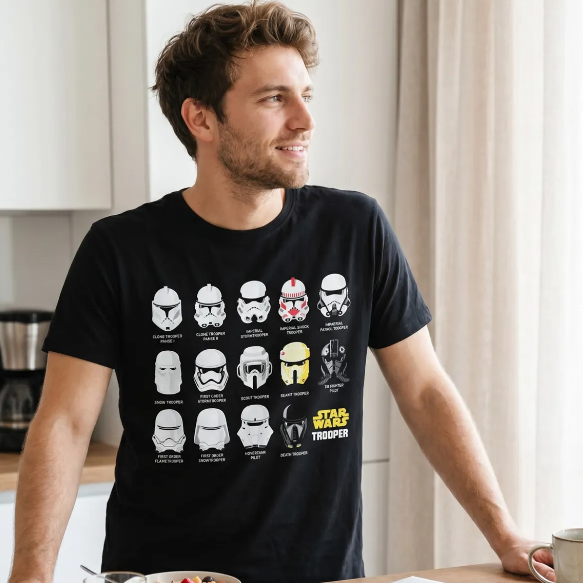 Stormtrooper Helm Collage T-Shirt schwarz - Star Wars