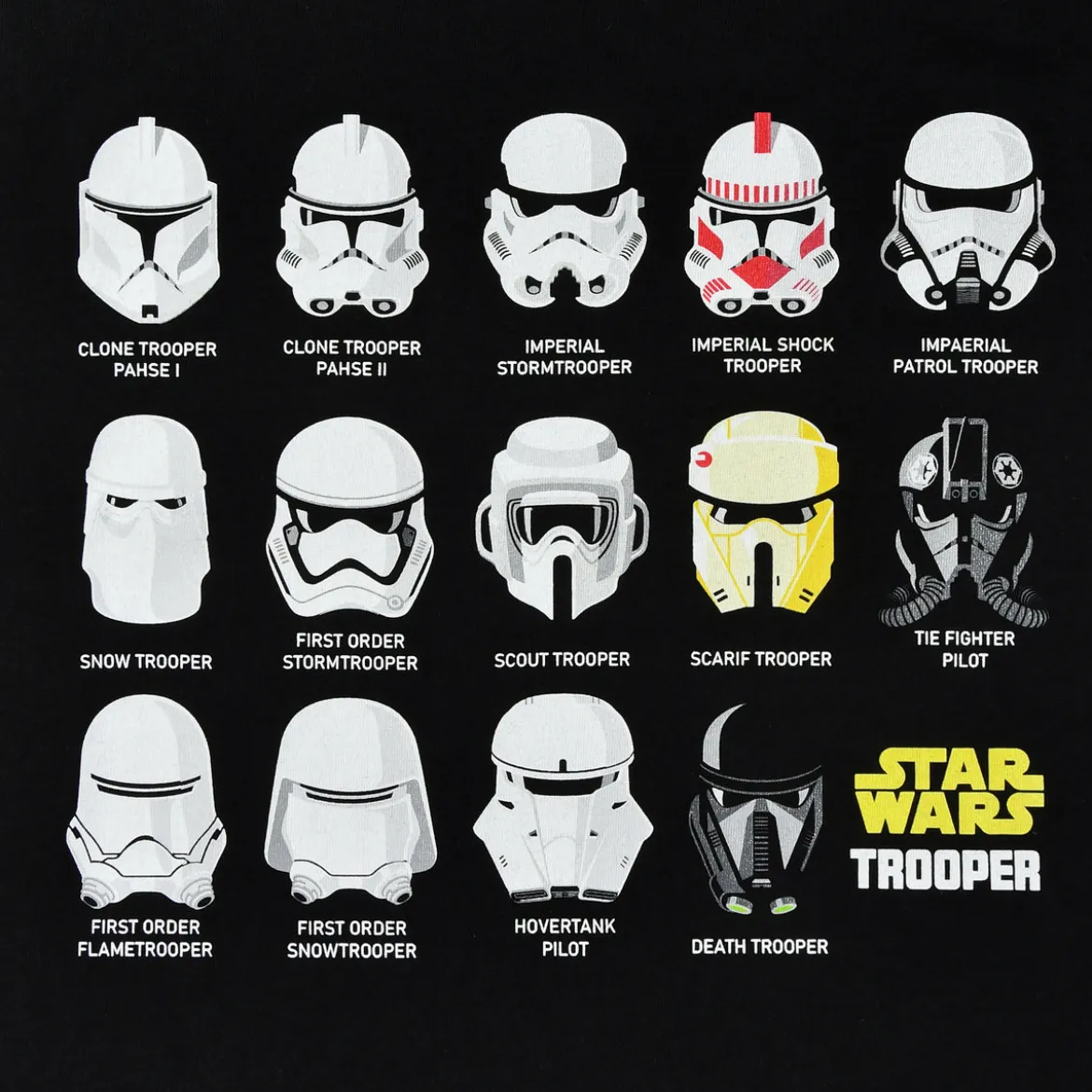 Stormtrooper Helm Collage T-Shirt schwarz - Star Wars
