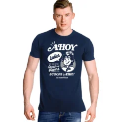Stranger Things - Scoops Ahoy T-Shirt blau