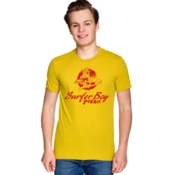 Stranger Things - Surfer Boy Pizza T-Shirt gelb