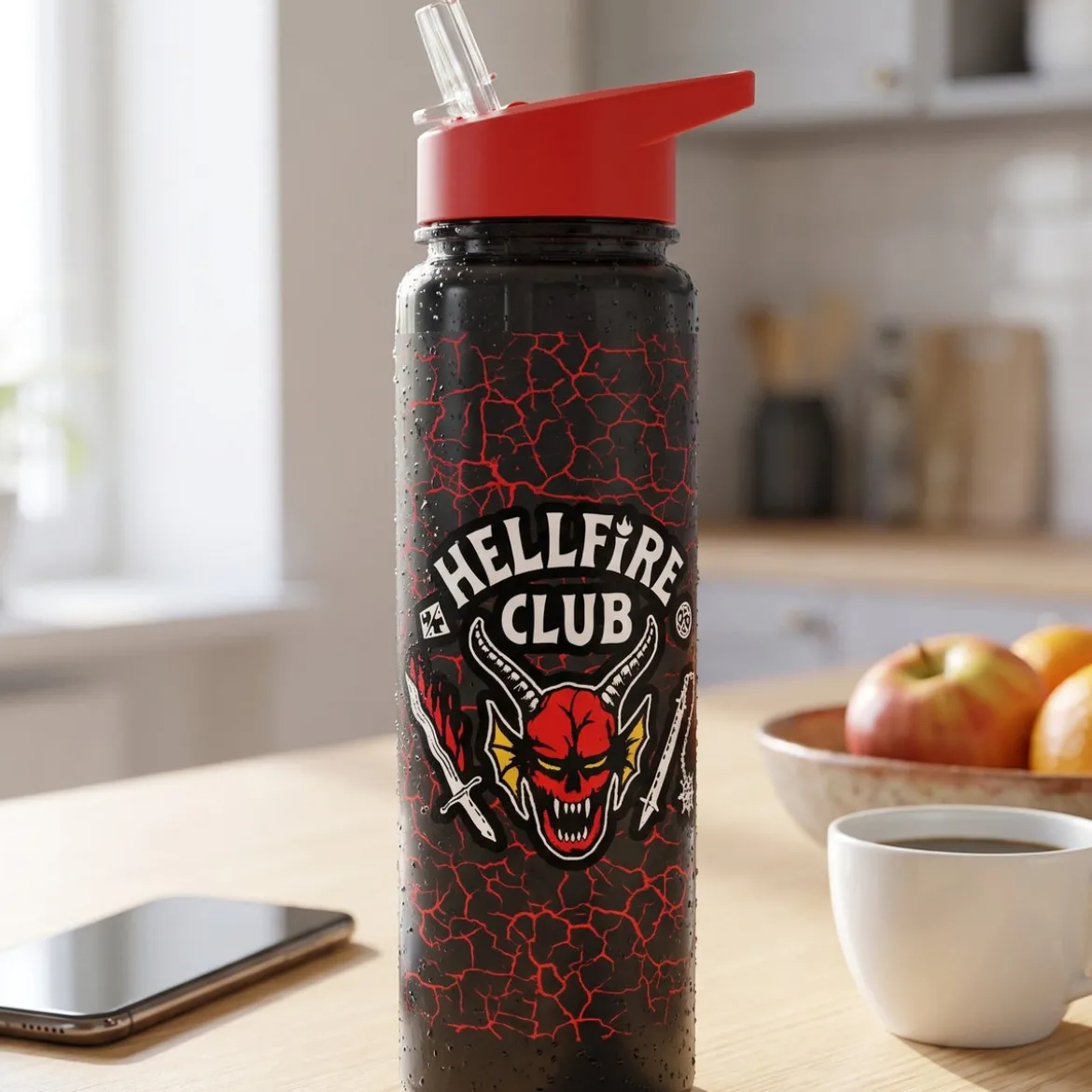 Stranger Things 4 Trinkflasche Hellfire Club