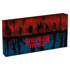 Stranger Things - Two Worlds Wandbild mit Licht