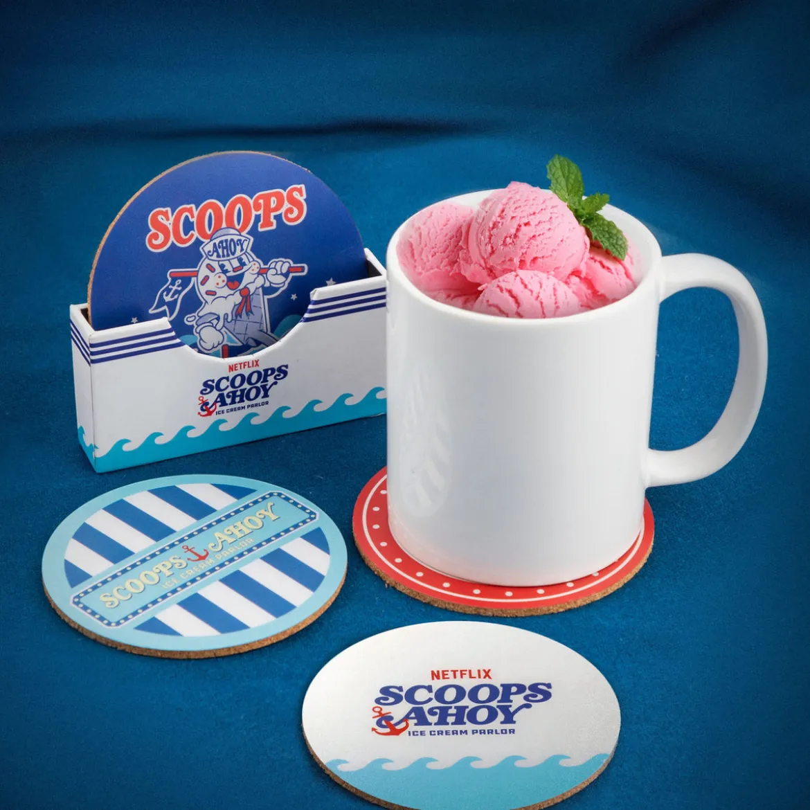 Stranger Things Untersetzer Scoops Ahoy 4er-Pack
