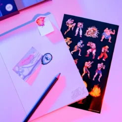 Street Fighter Premium Notizbuch mit Haftnotizen und Hülle A5