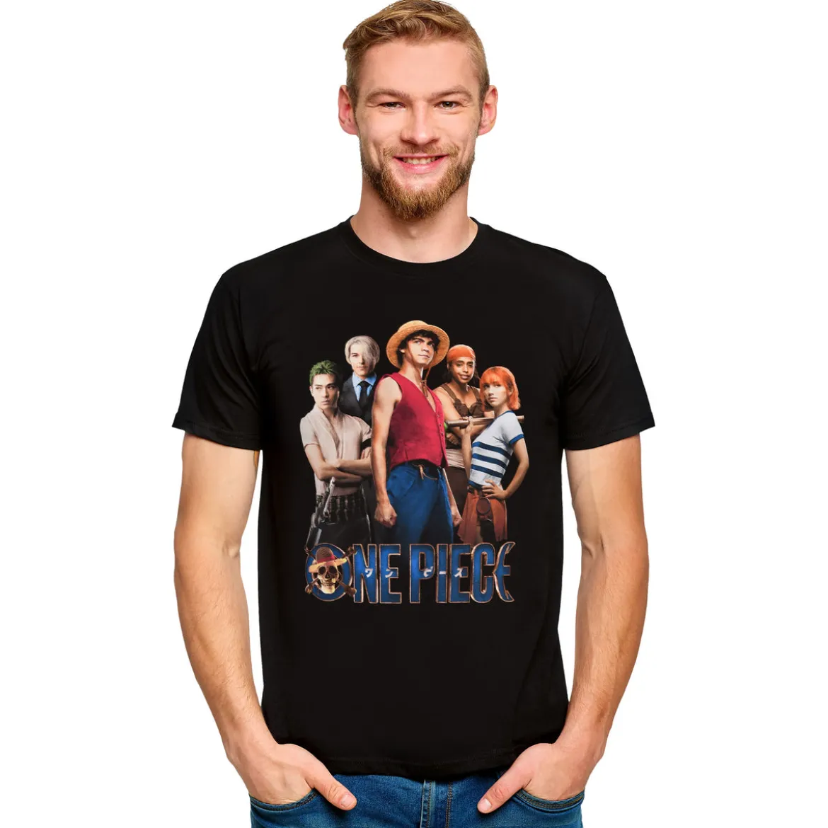 Strohhutbande Crew T-Shirt schwarz - One Piece