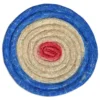 Strohscheibe rund mit farbigen Ringen