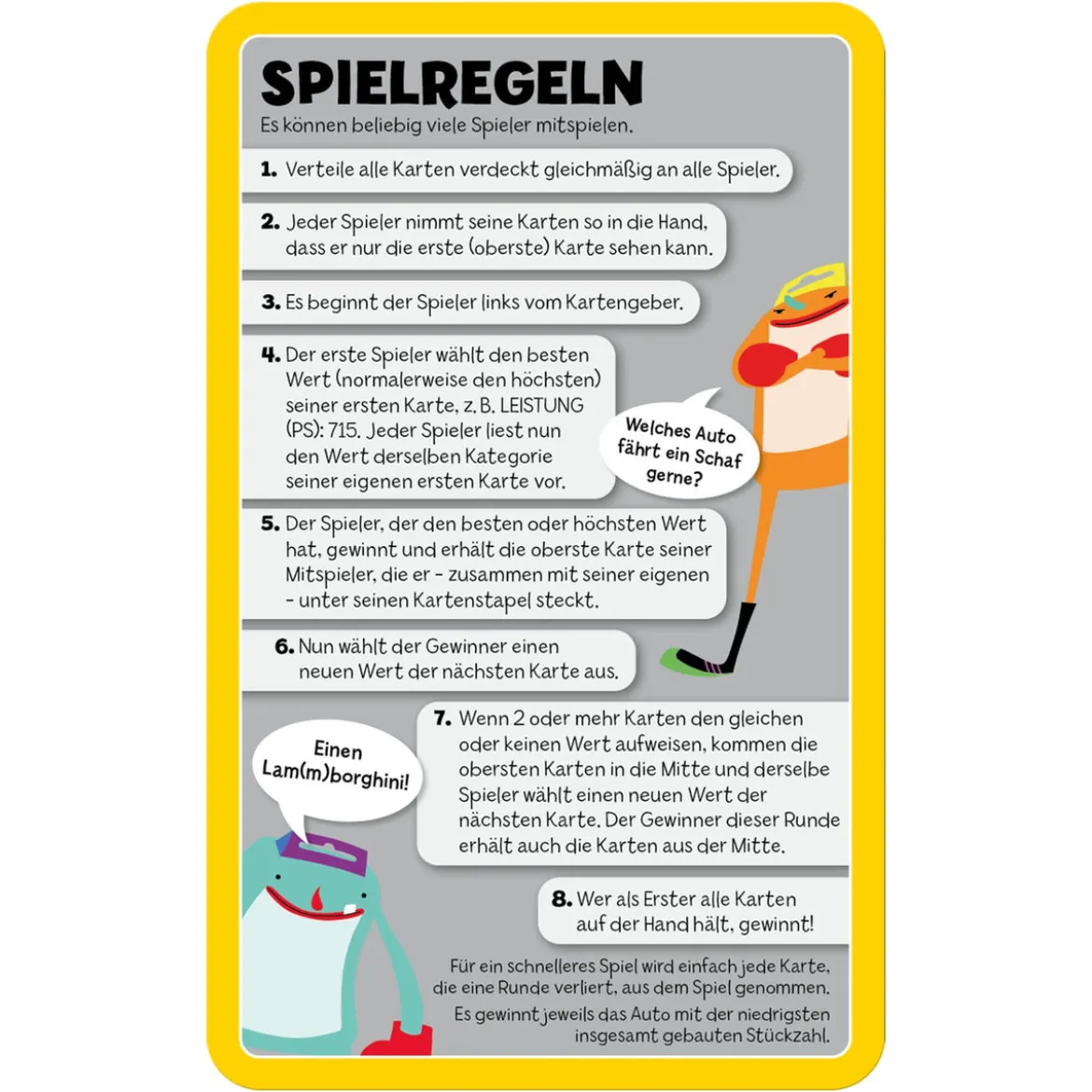 Super Cars Kartenspiel Top Trumps *Deutsche Version*