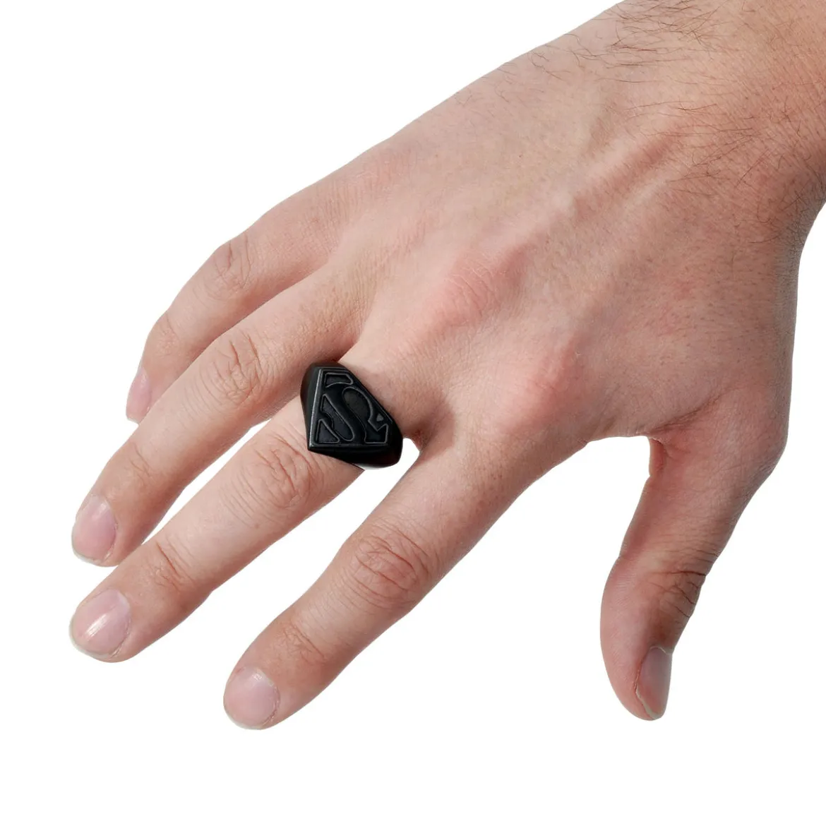 Superman Emblem Ring schwarz