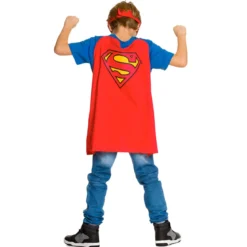 Superman - Kinder T-Shirt mit Cape & Augenmaske