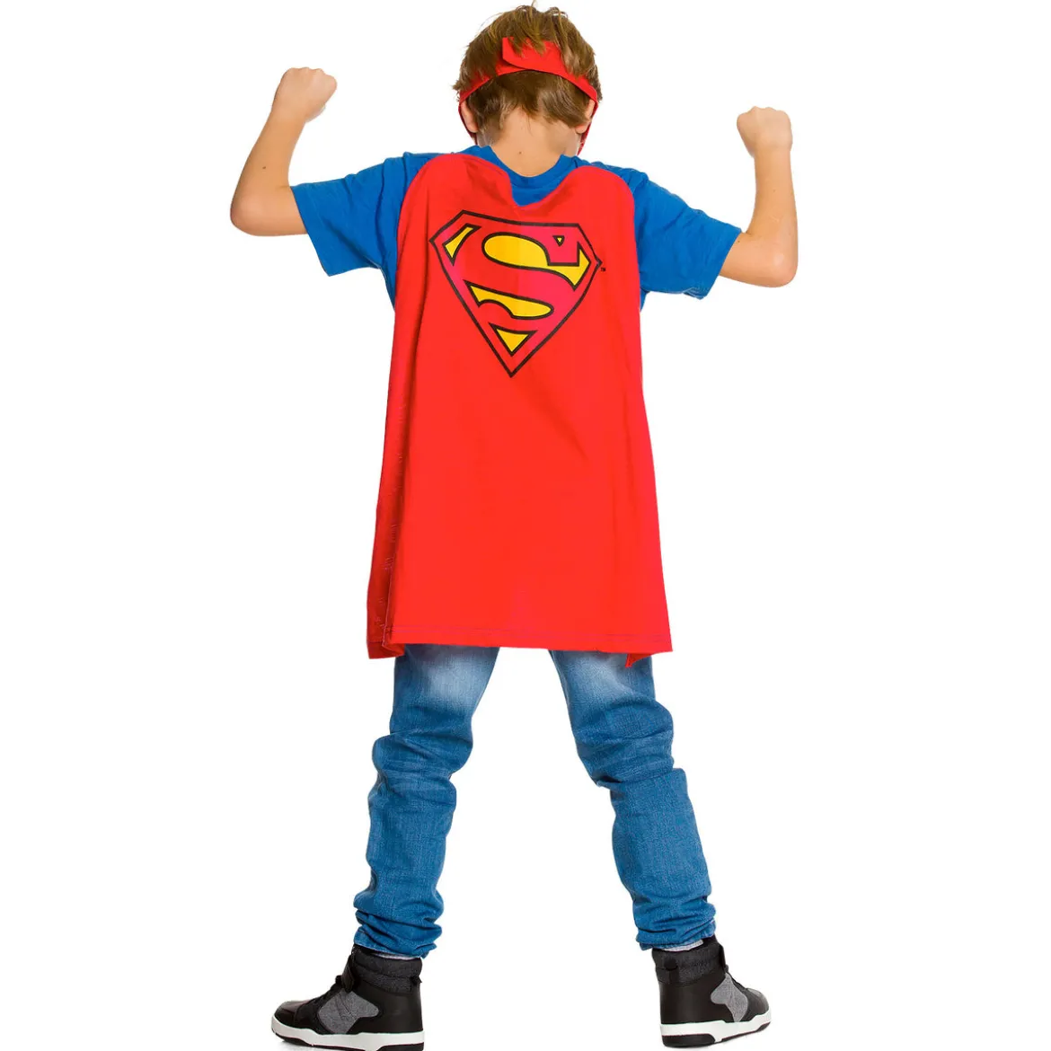 Superman - Kinder T-Shirt mit Cape & Augenmaske