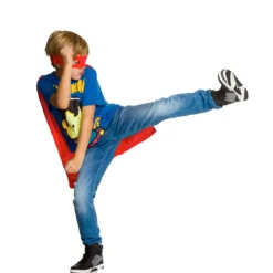 Superman - Kinder T-Shirt mit Cape & Augenmaske