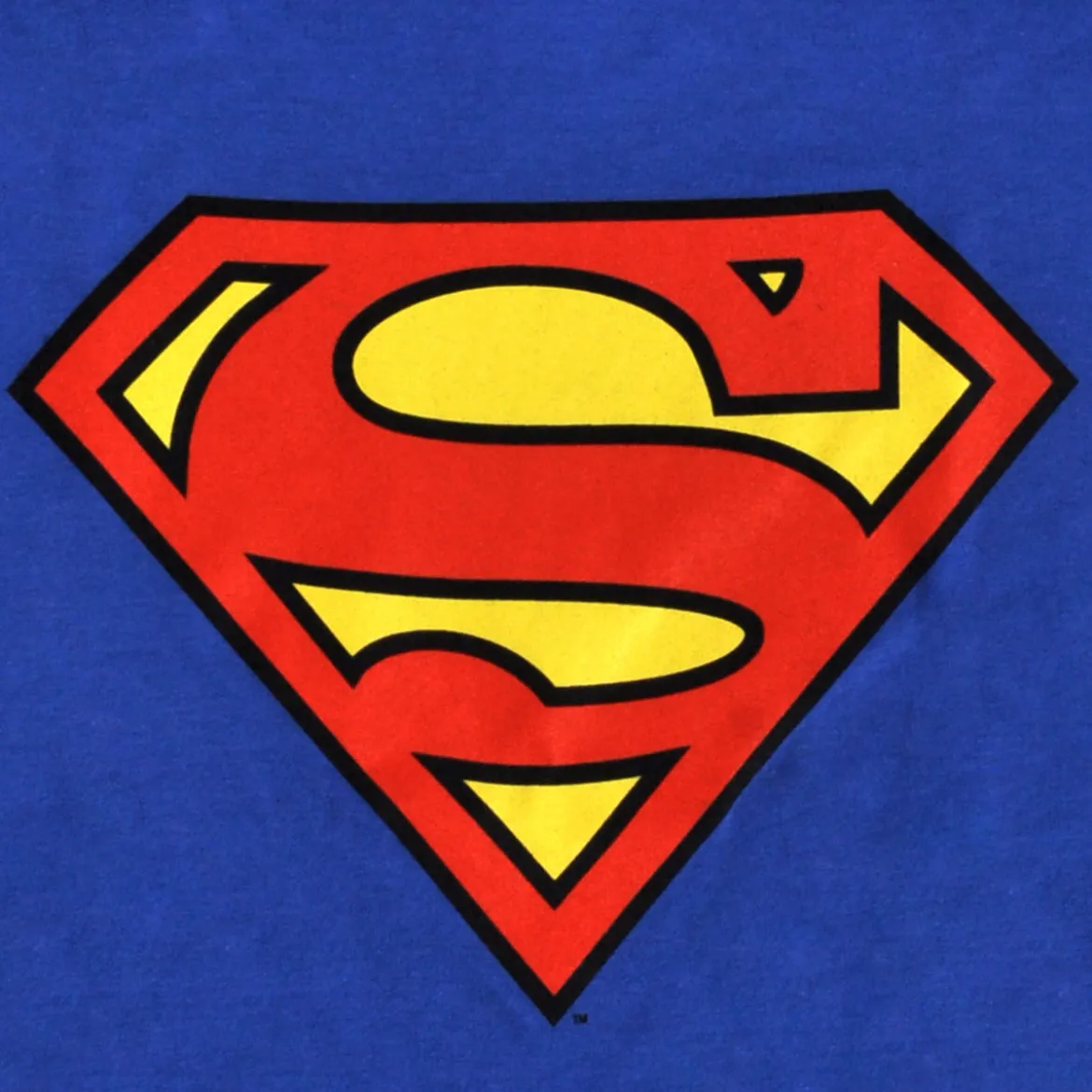 Superman Logo Kinder T-Shirt blau