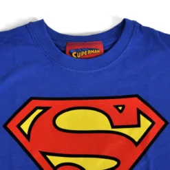 Superman Logo Kinder T-Shirt blau