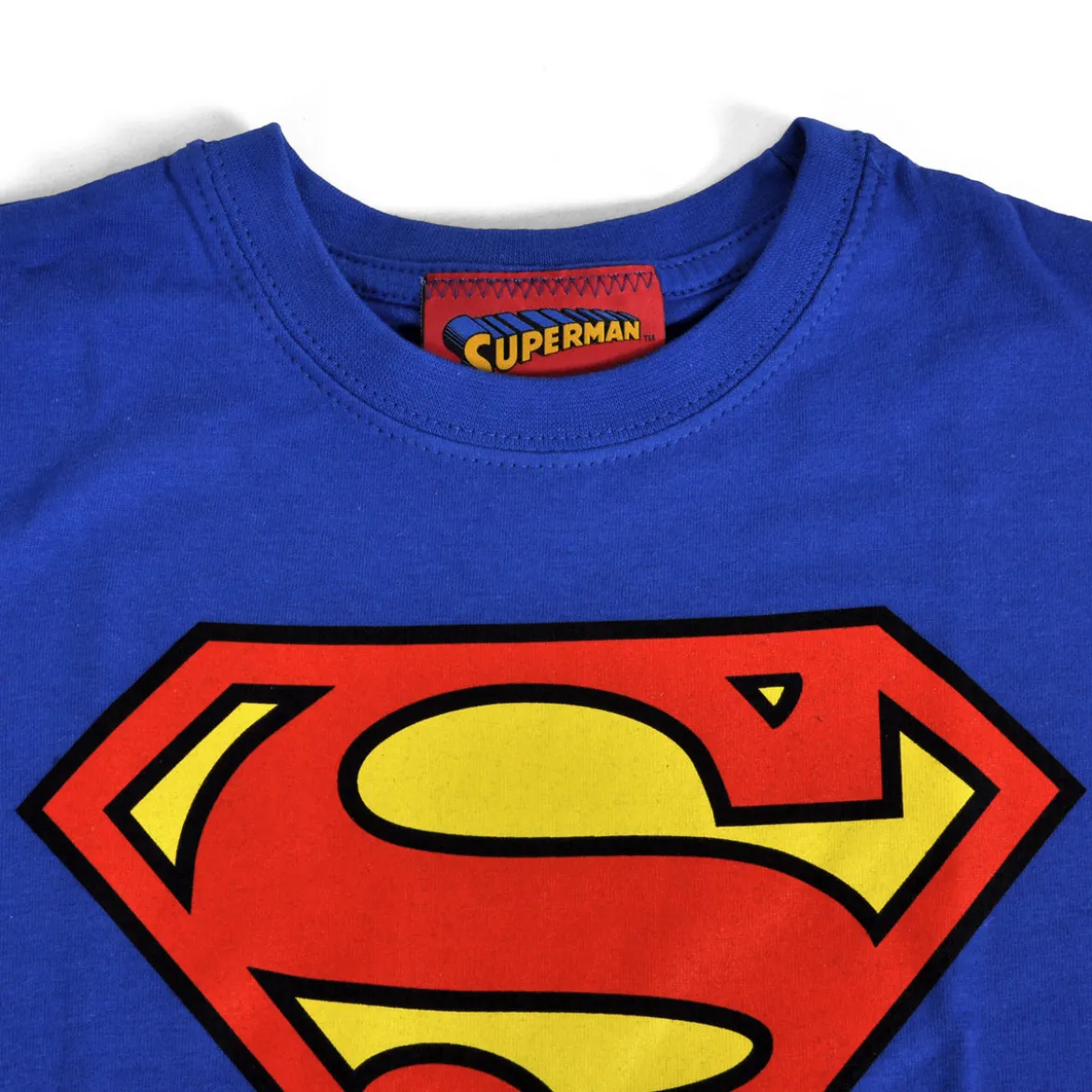 Superman Logo Kinder T-Shirt blau