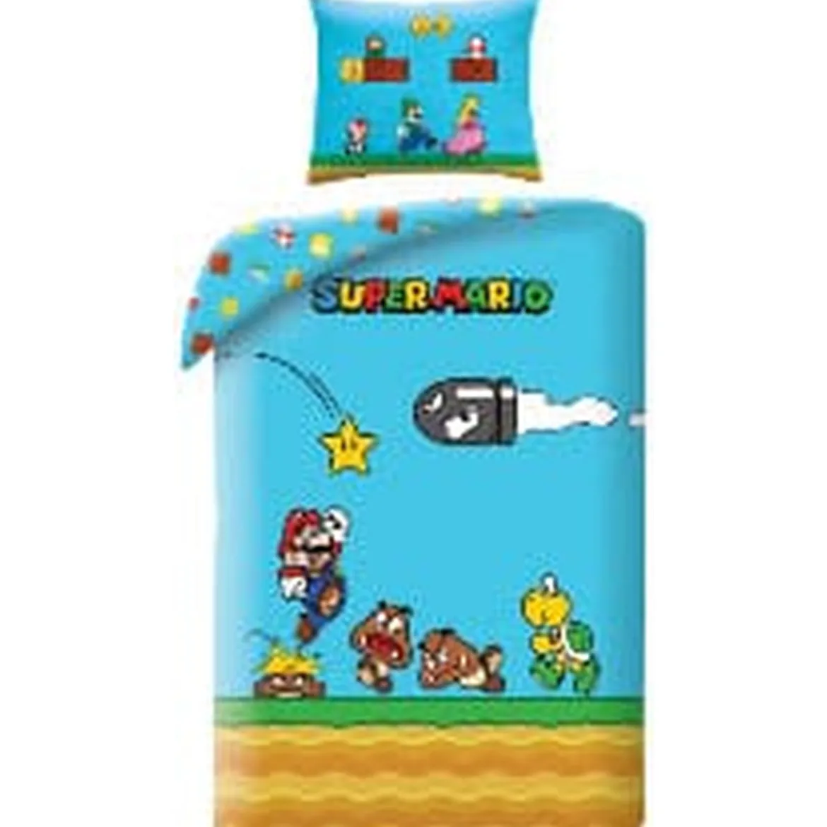 Super Mario Bettwäsche Ver. 3 140 x 200 cm / 70 x 90 cm