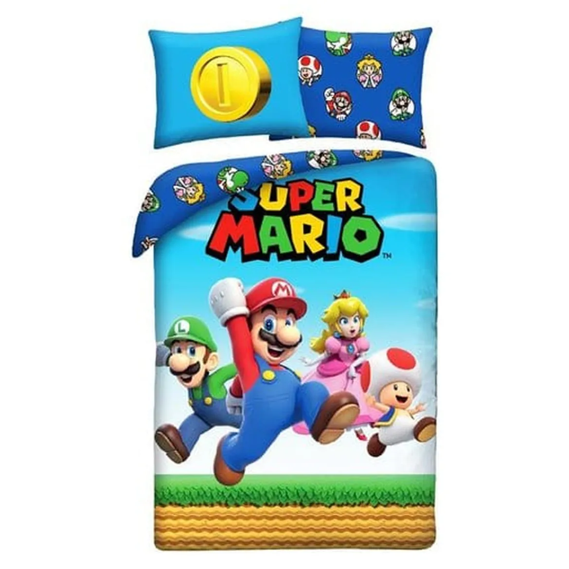 Super Mario Bettwäsche Ver. 5 140 x 200 cm / 70 x 90 cm