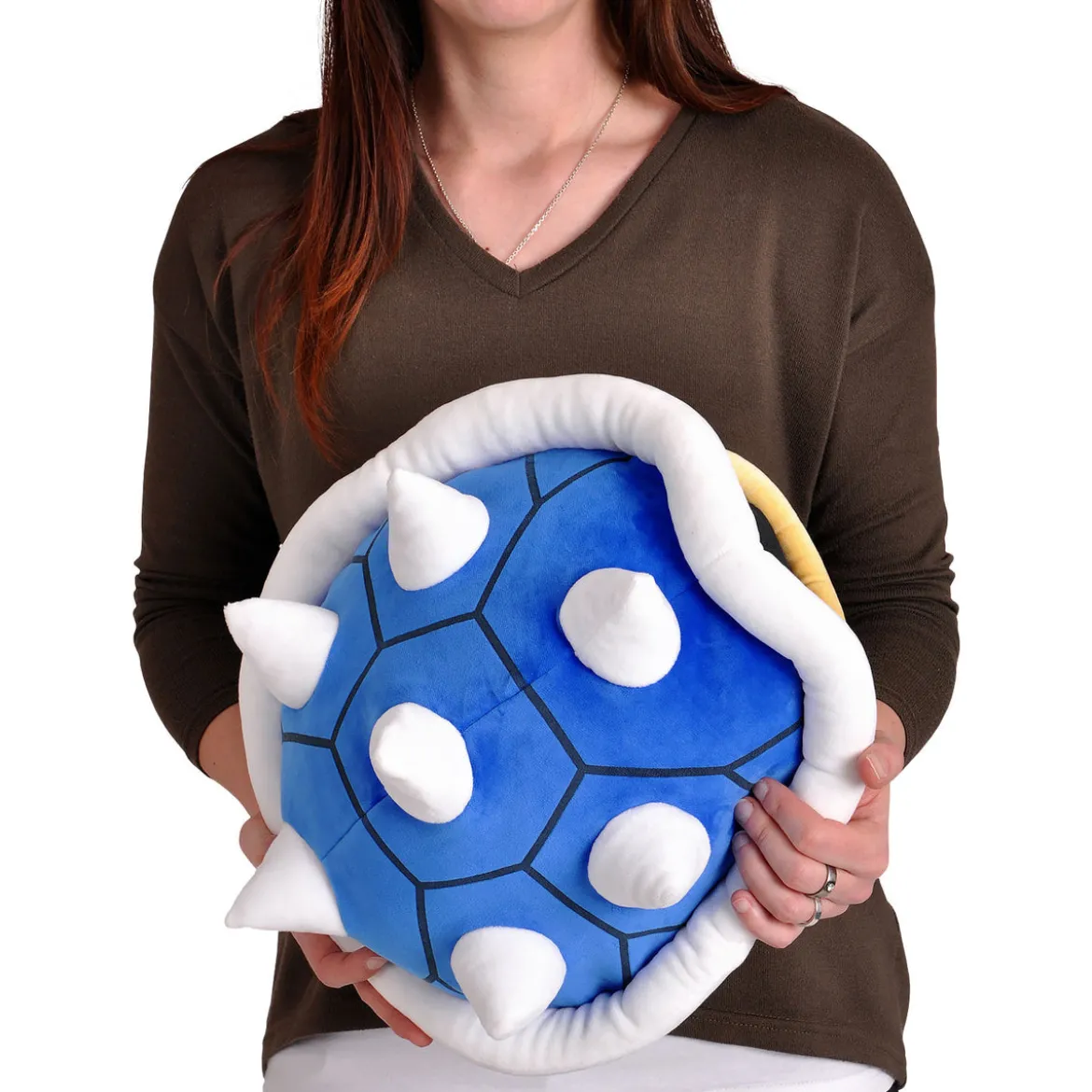 Super Mario - Blauer Stachi-Panzer Plüsch Figur XL