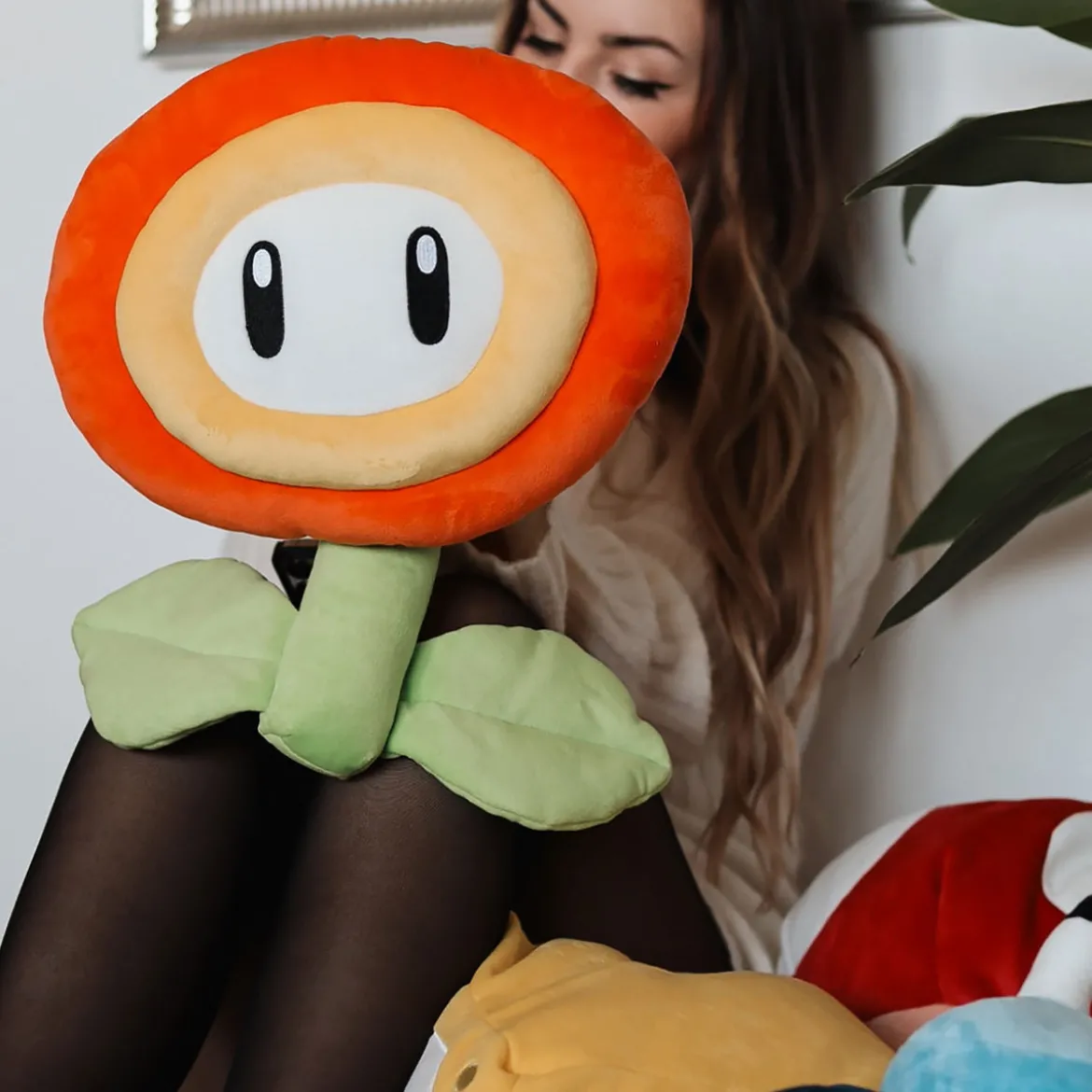 Super Mario - Feuerblume Plüsch Figur XL