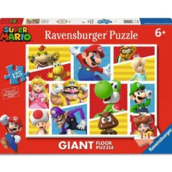 Super Mario Giant Floor Puzzle Marios Freunde und Feinde (125 Teile)