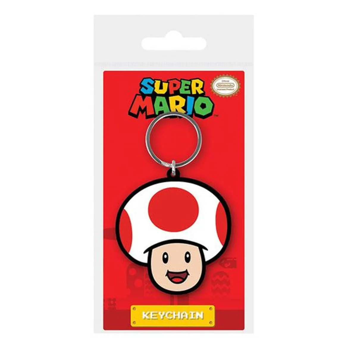 Super Mario Gummi-Schlüsselanhänger Toad 6 cm