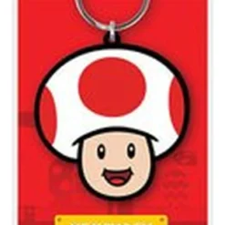 Super Mario Gummi-Schlüsselanhänger Toad 6 cm