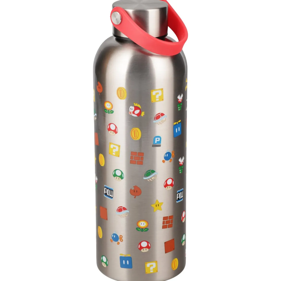 Super Mario Metall Trinkflasche mit Trageschlaufe