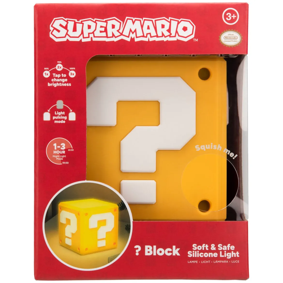 Super Mario SquishyGlo Silikon-Leuchte Question Block