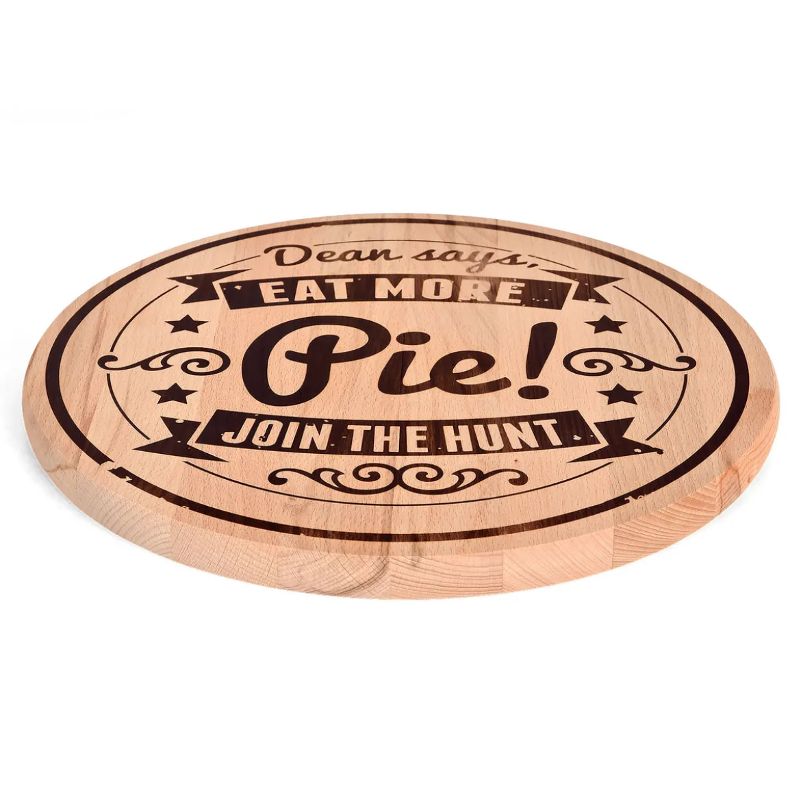 Supernatural - Eat More Pie Schneidebrett Buche