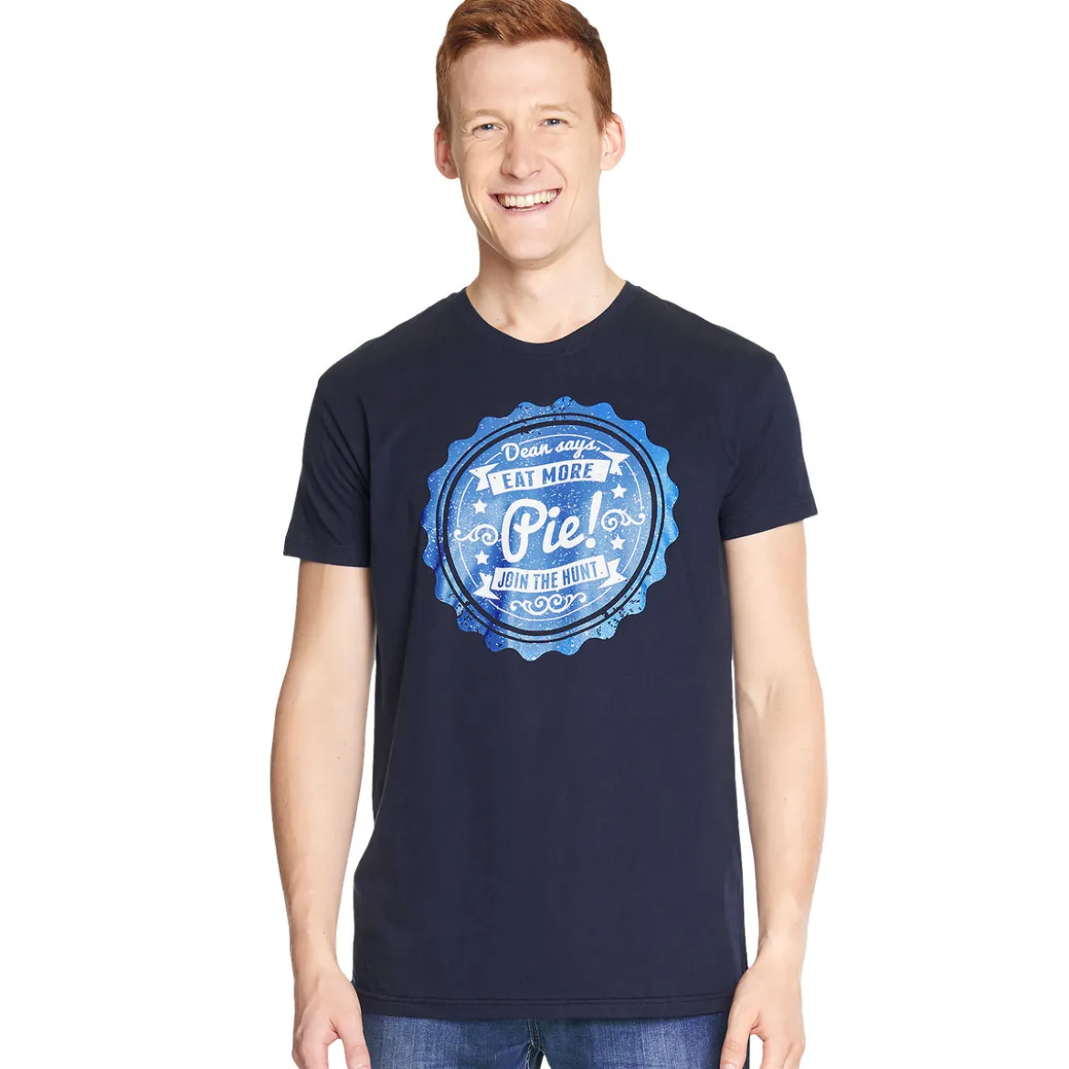 Supernatural - Eat More Pie T-Shirt blau