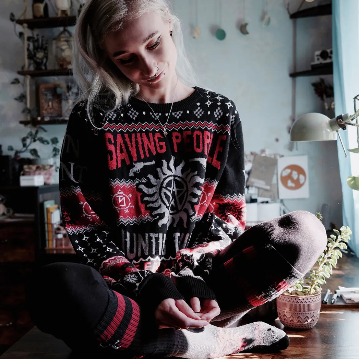 Supernatural - Saving People Hunting Things Strickpullover