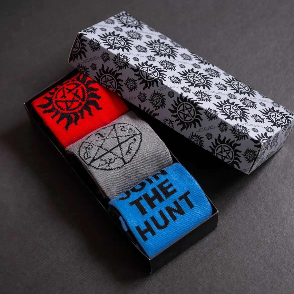 Supernatural Socken 3er Set in Geschenkbox