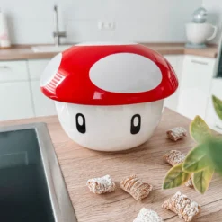Super-Pilz Schale mit Deckel für Super Mario Fans