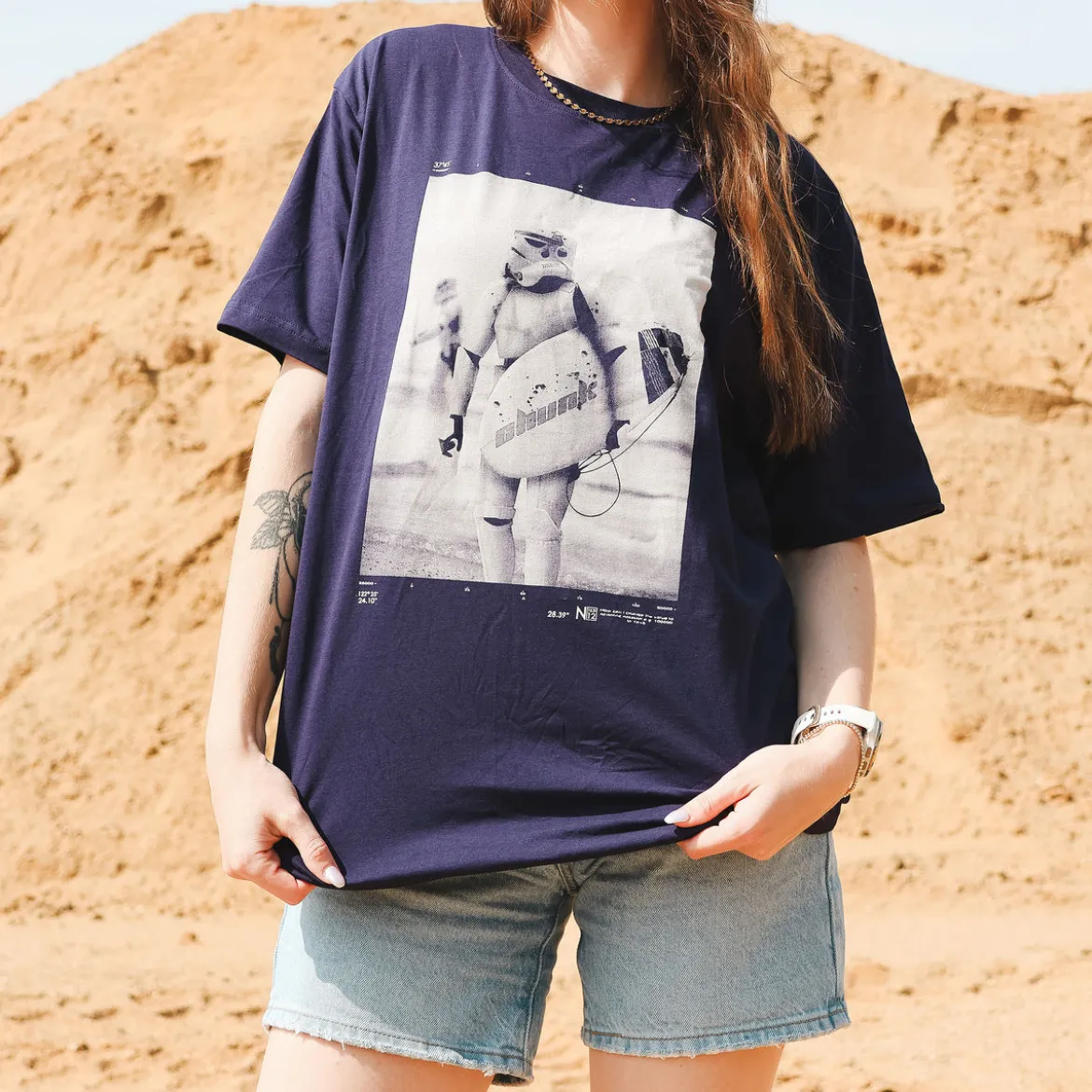 Surfing Trooper T-Shirt für Star Wars Fans blau