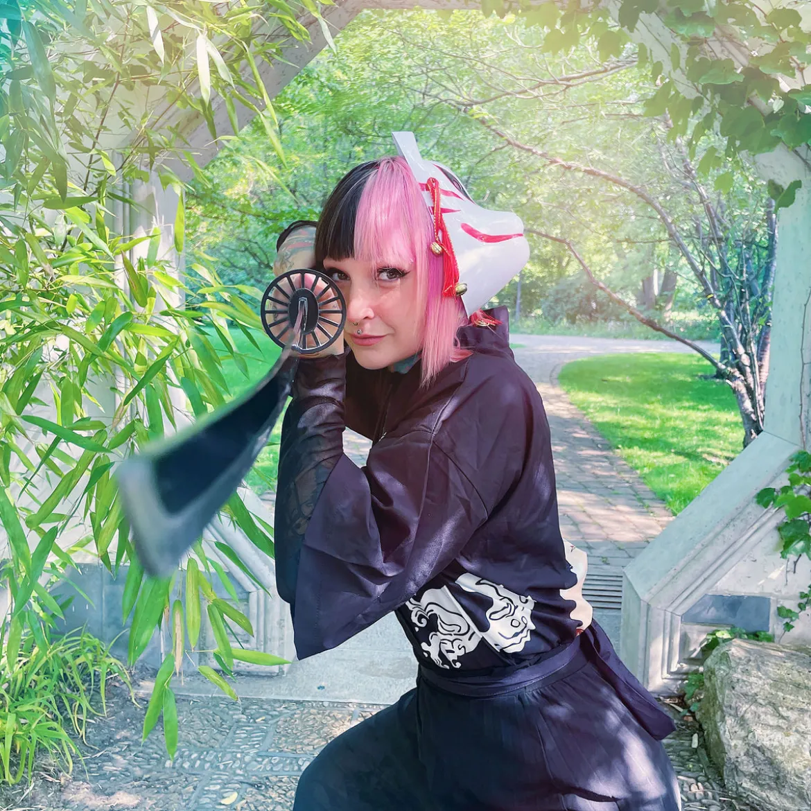 Tanjiro Kamado Katana Replik mit Scheide für Demon Slayer Fans