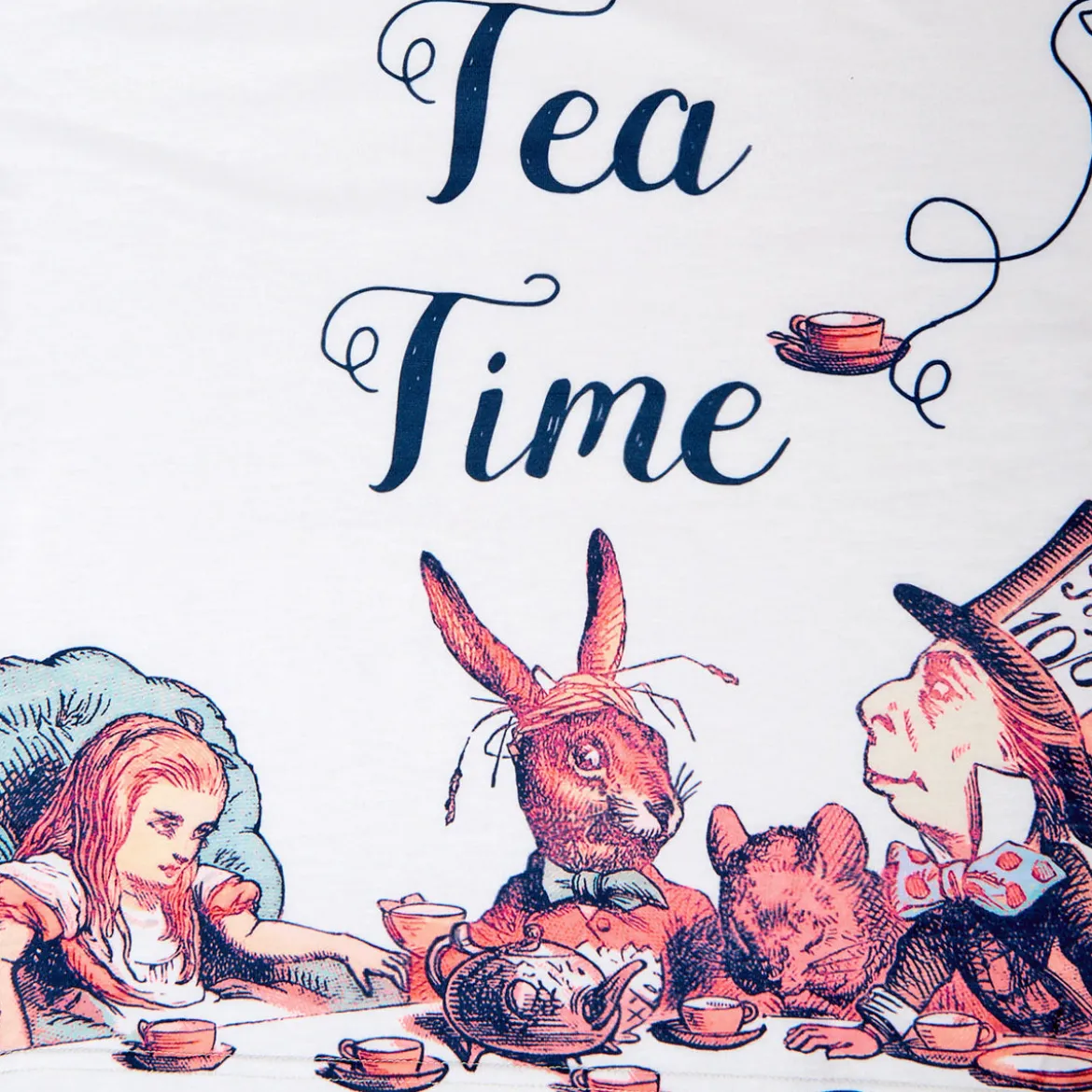 Tea Time Damen T-Shirt für Alice im Wunderland Fans