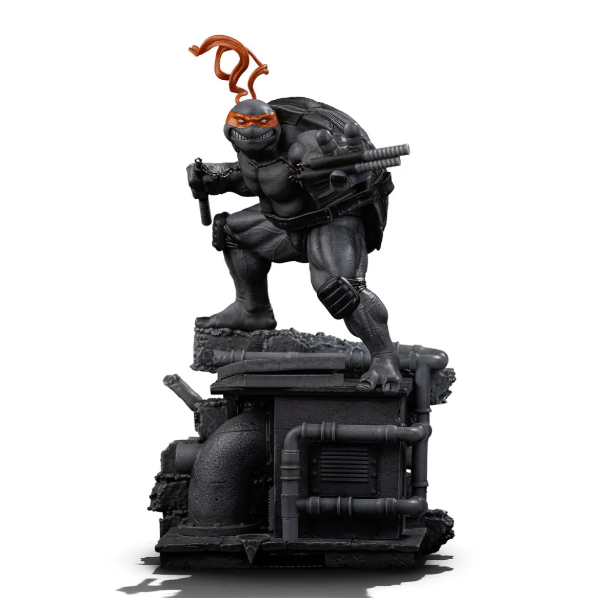 Teenage Mutant Ninja Turtles Art Scale Statue 1/10 Michelangelo Black and White Variant 26 cm heo exclusive