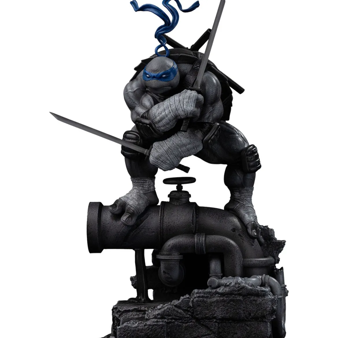 Teenage Mutant Ninja Turtles Art Scale Statue 1/10 Leonardo Black and White Variant 26 cm heo exclusive
