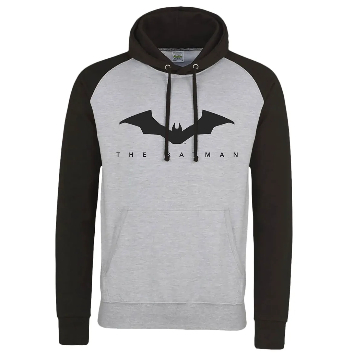 The Batman - Logo Baseball Hoodie grau-schwarz